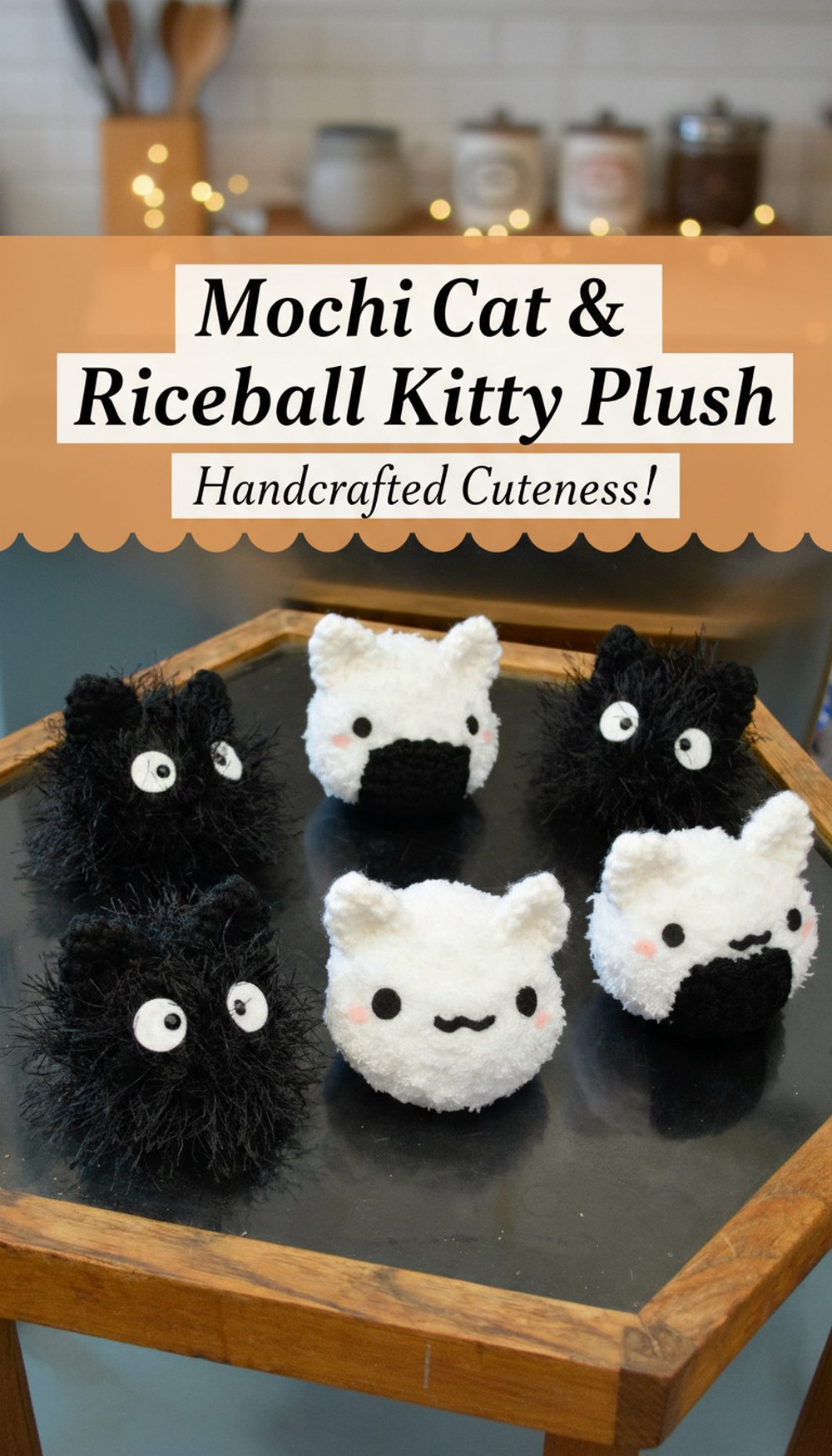 Mochi Cat & Riceball Kitty Plush
