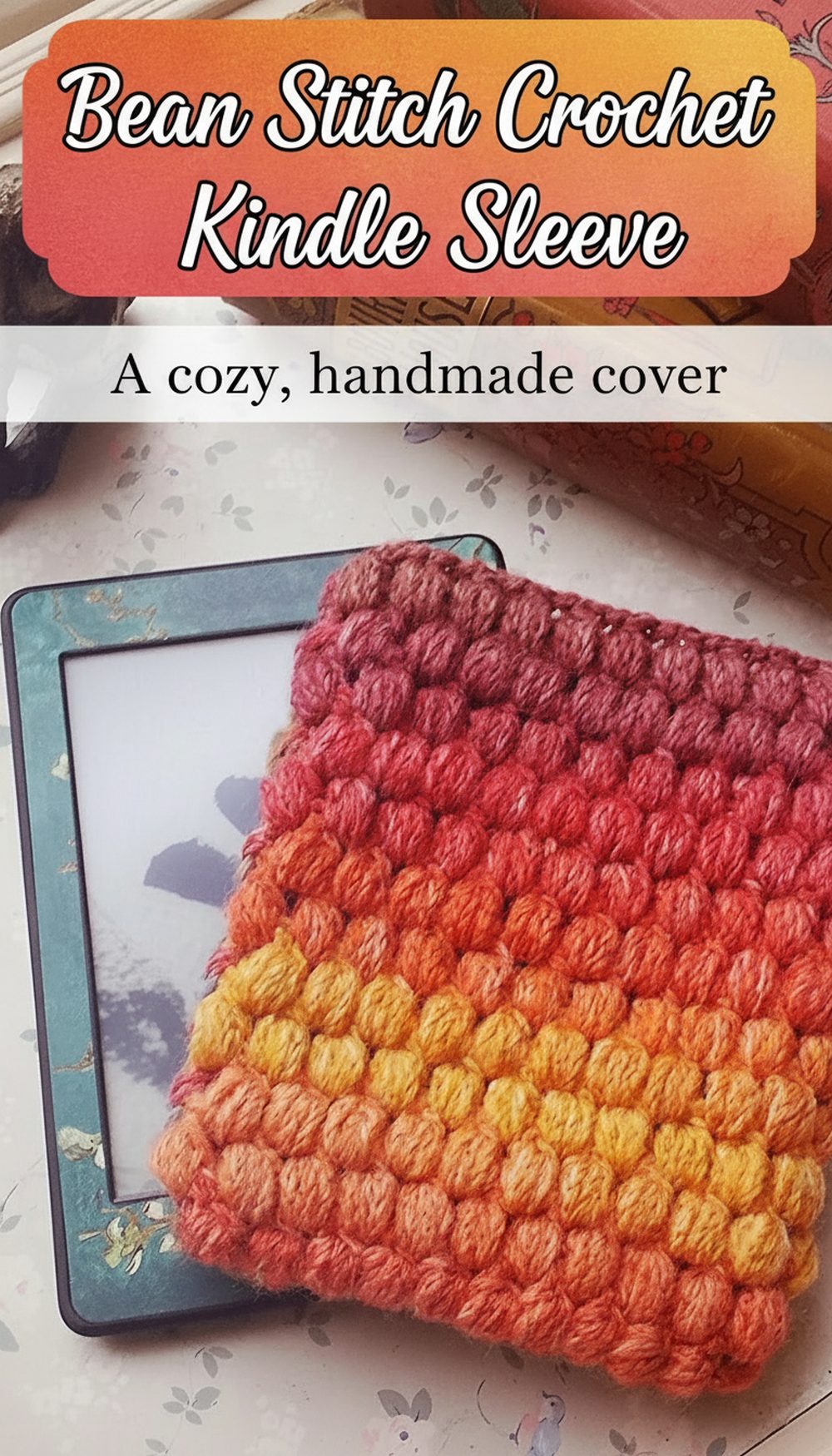 Puff Stitch Crochet Kindle Cover