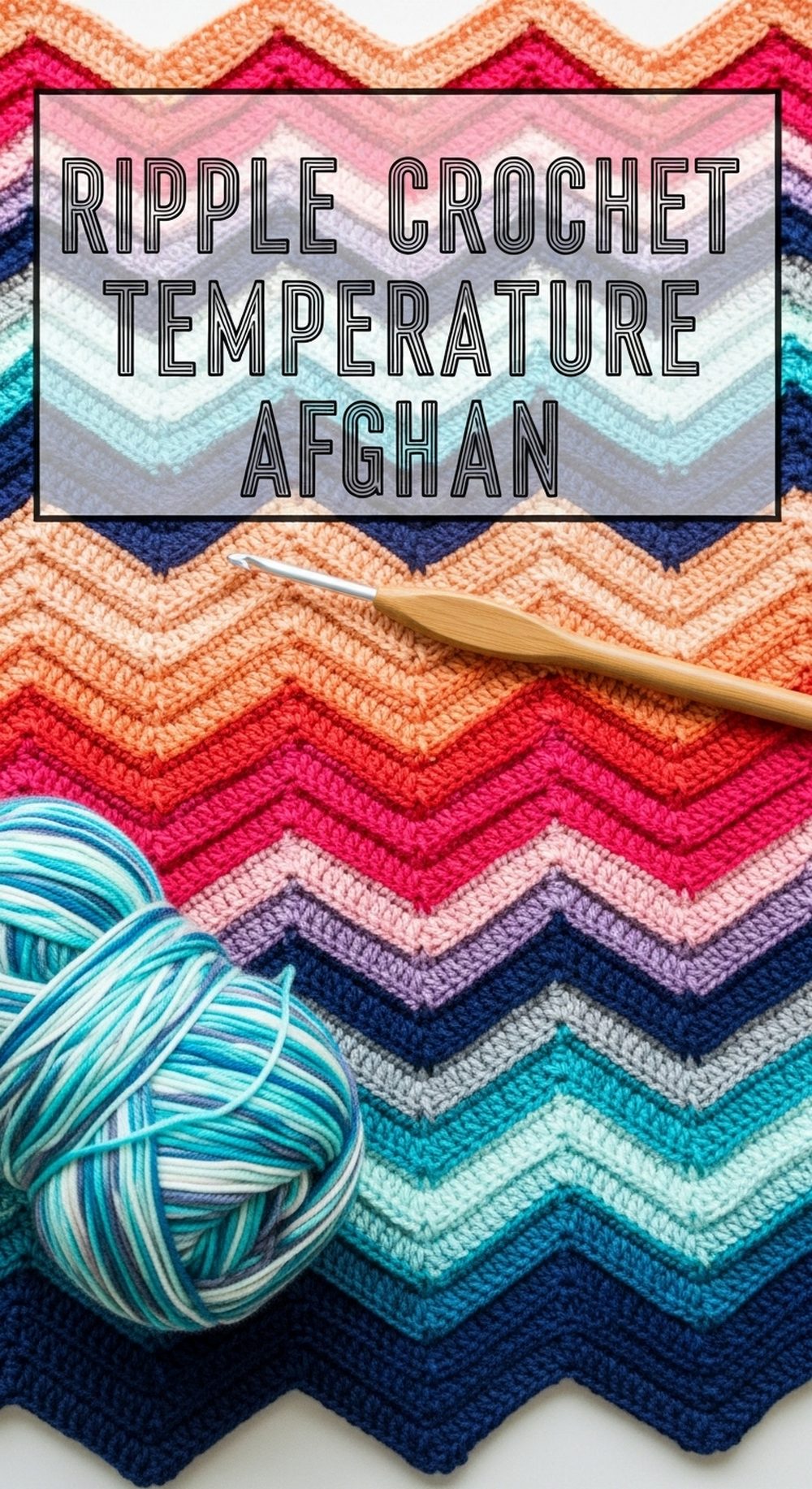 Ripple Crochet Temperature Afghan