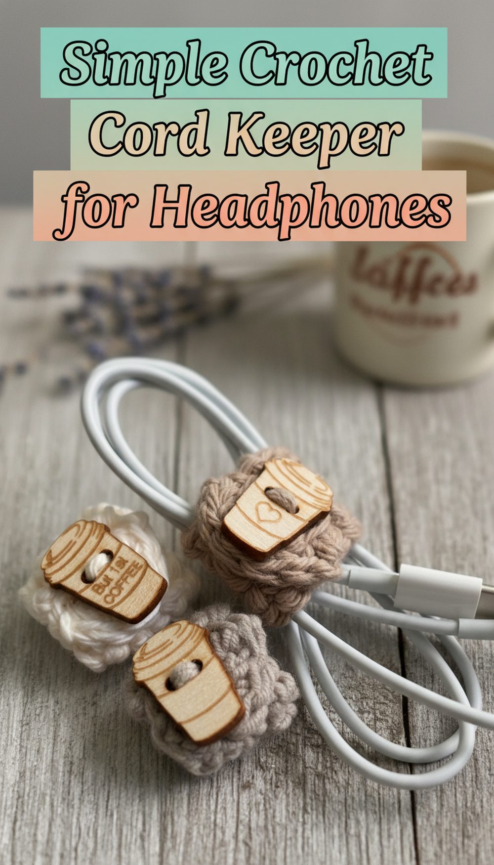 Simple Crochet Cord Keeper for Headphones