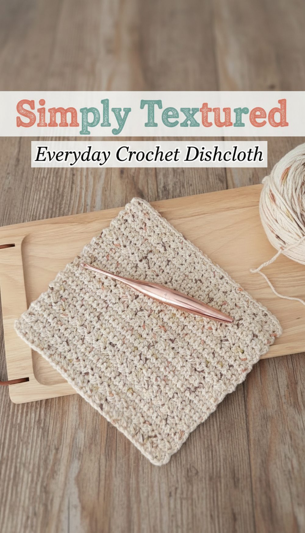 Simply Textured Everyday Crochet Dishcloth