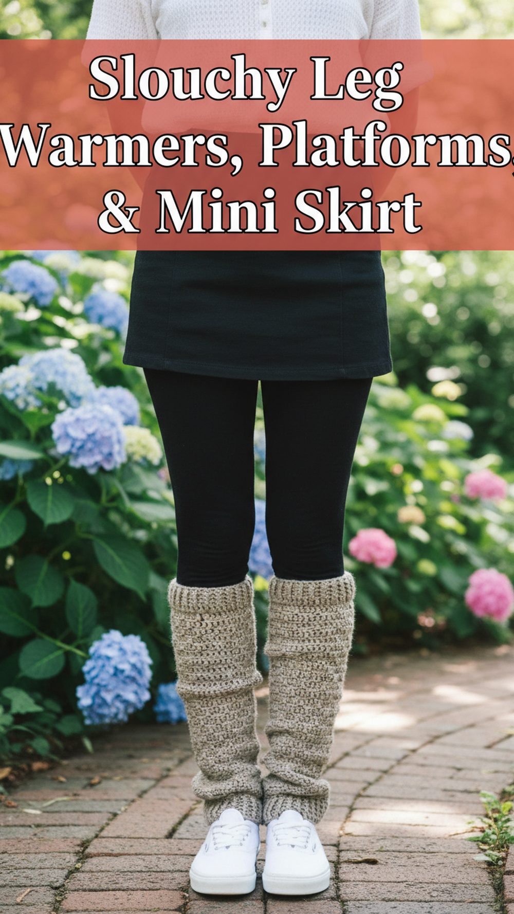 Slouchy Leg Warmers, Platforms & Mini Skirt