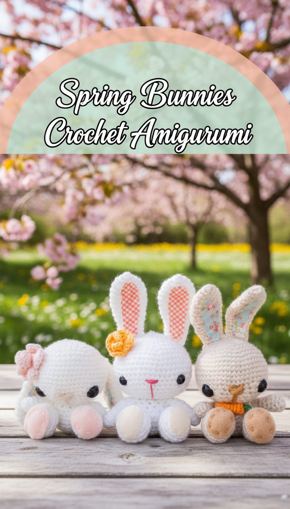 Spring Bunnies Crochet Amigurumi