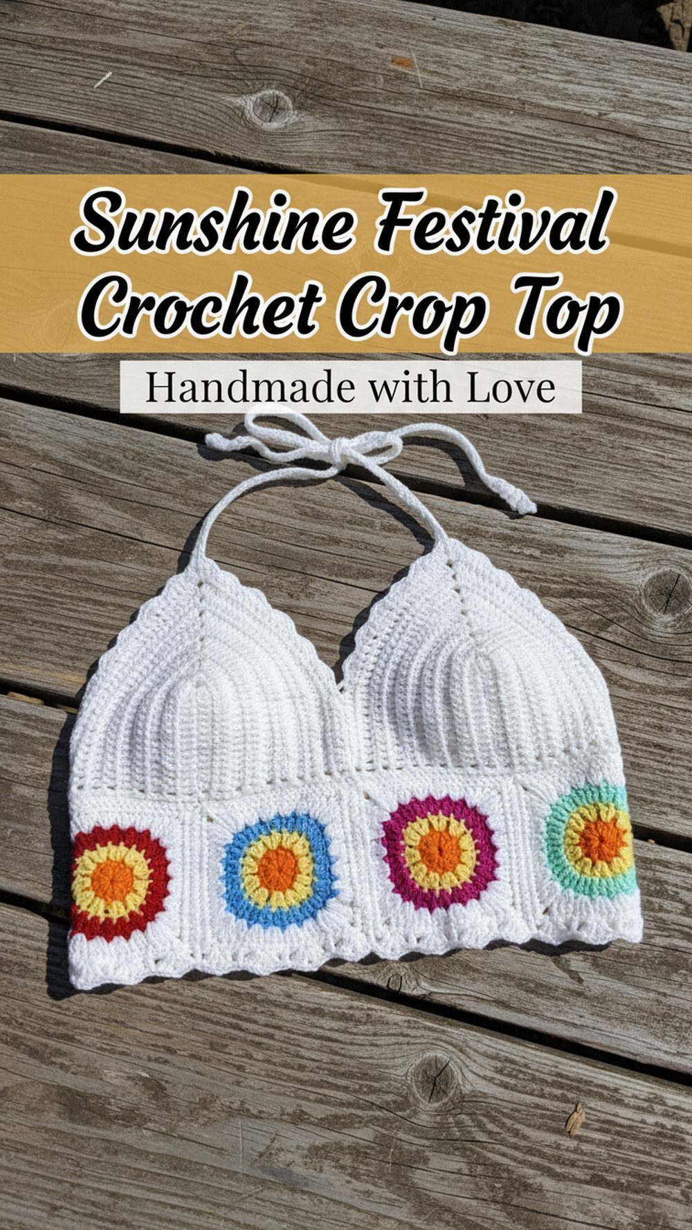 Sunshine Festival Crochet Crop Top