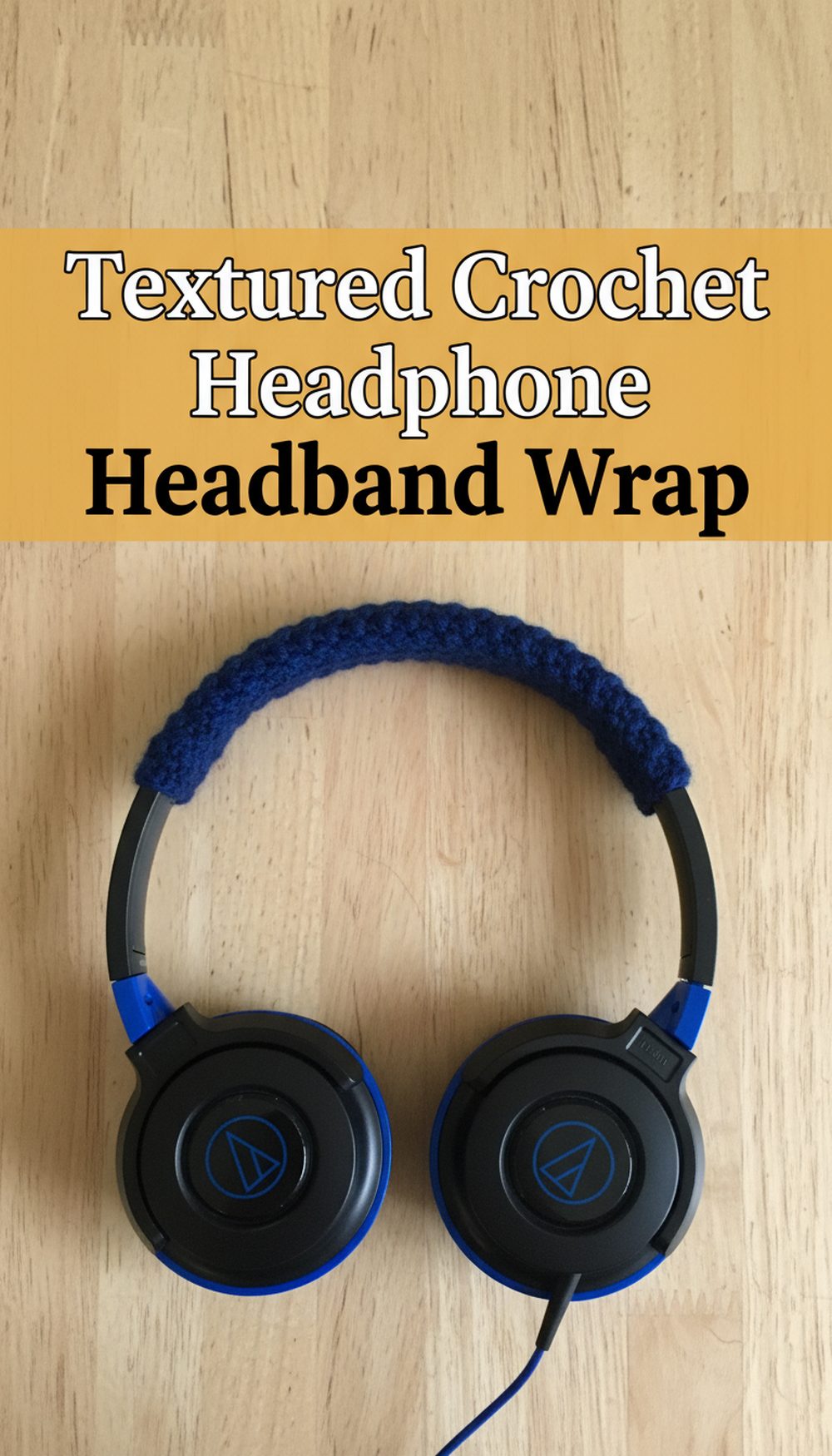 Textured Crochet Headphone Headband Wrap