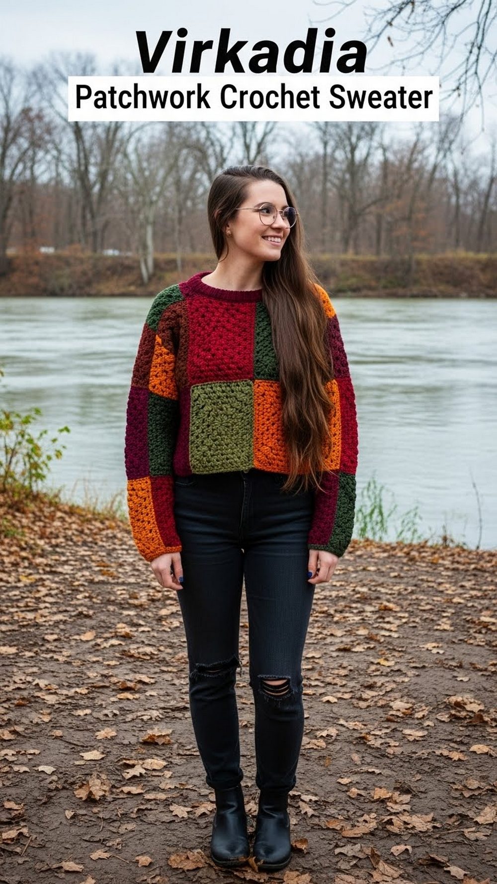 Virkadia Patchwork Crochet Sweater