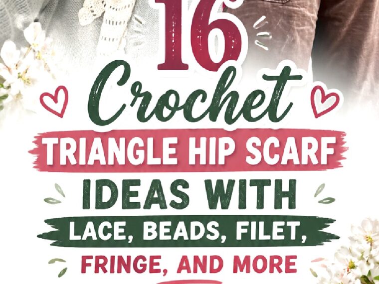 Crochet Triangle Hip Scarf Ideas With Lace Beads Filet Fringe and More