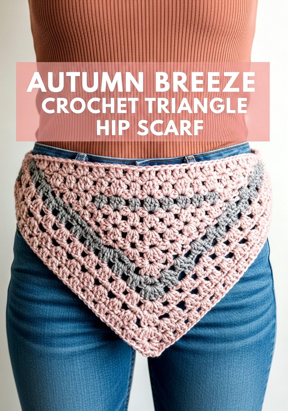 Autumn Breeze Crochet Triangle Hip Scarf