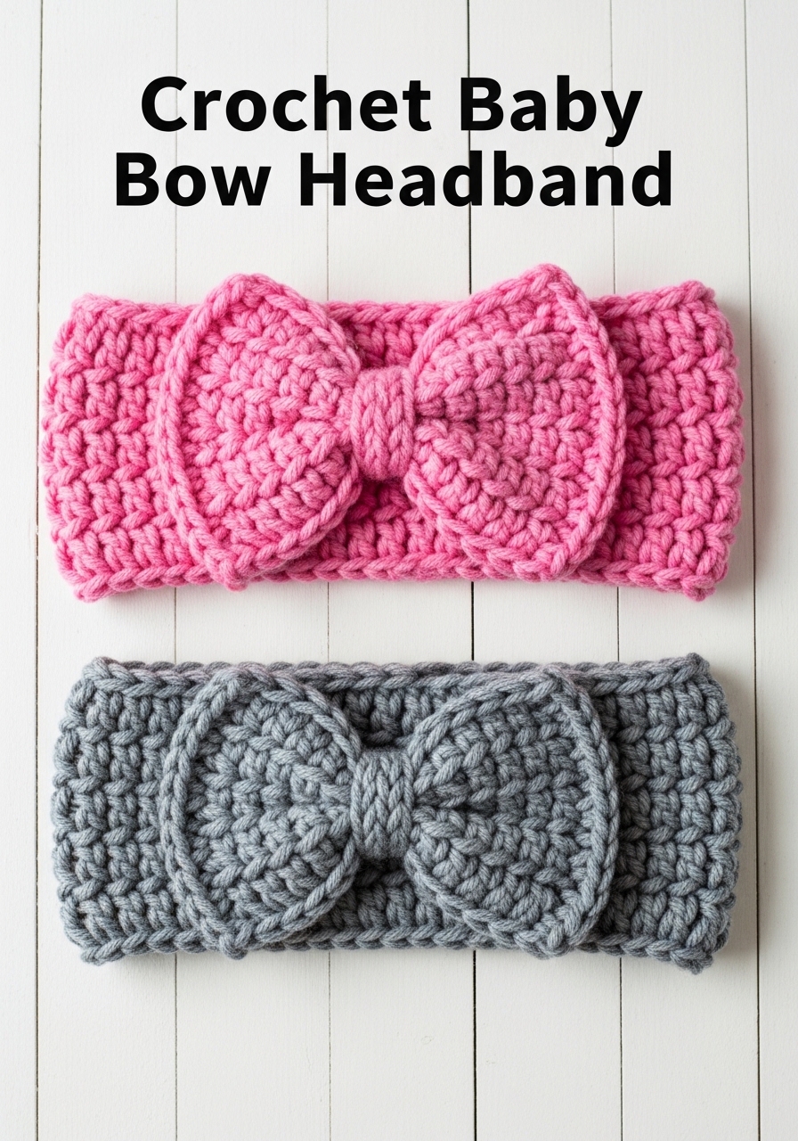 Crochet Baby Bow Headband