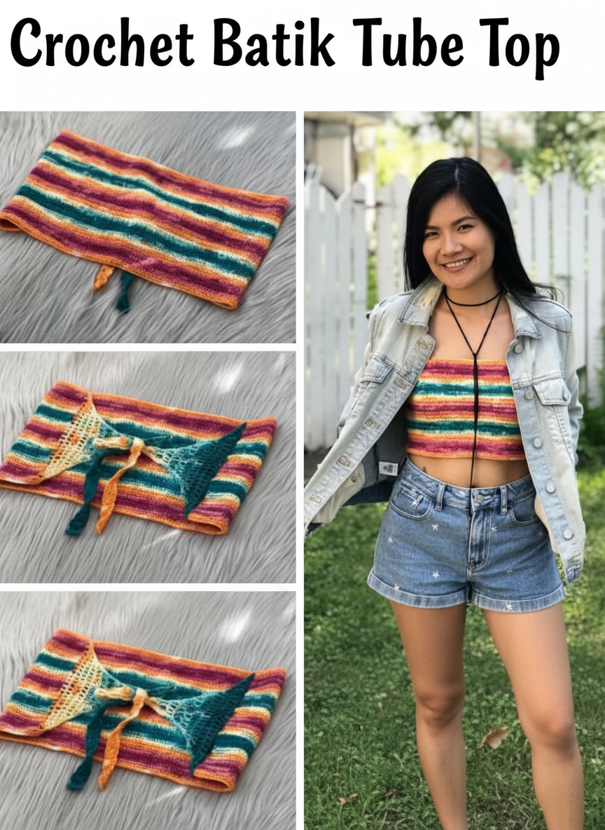 Crochet Batik Tube Top