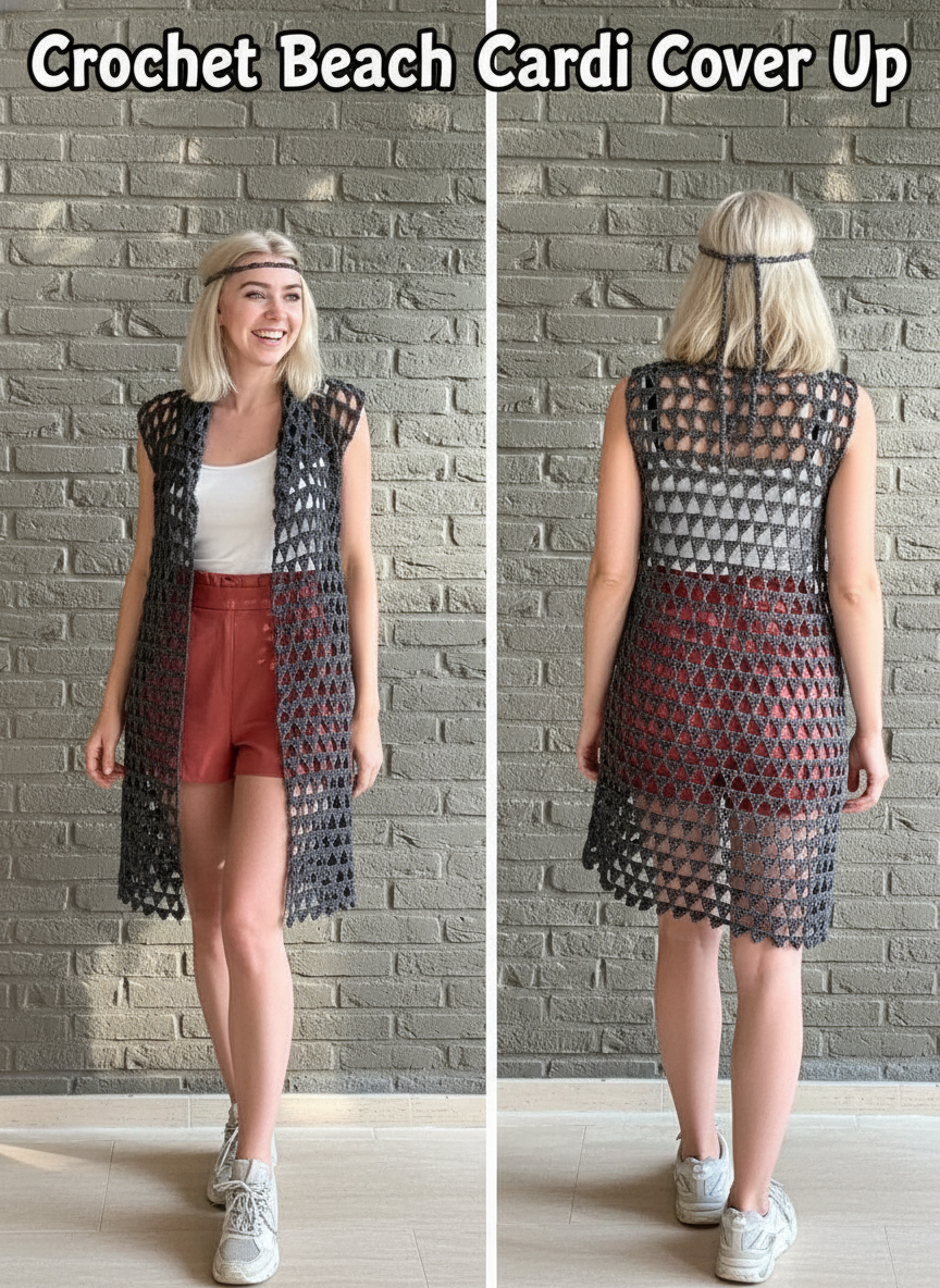 Crochet Beach Cardi Cover Up