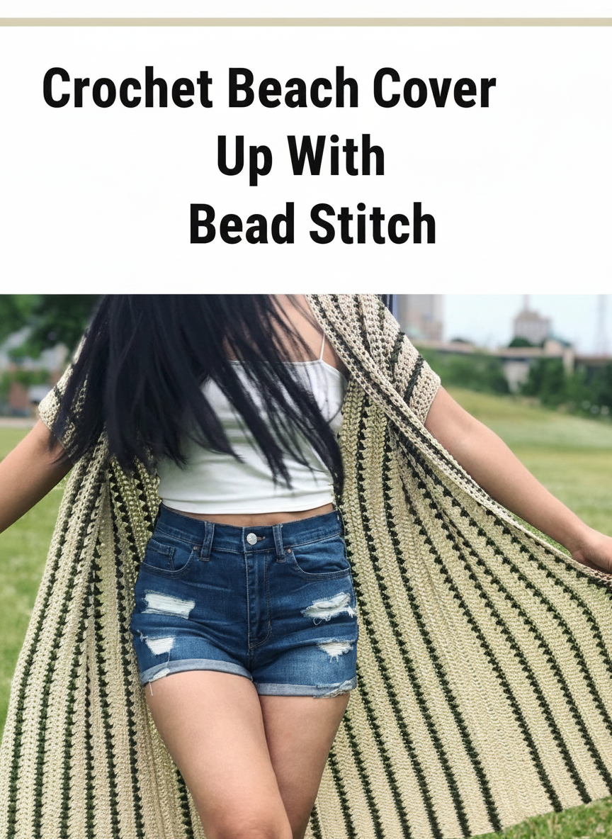 Crochet Beach Cover Up With Bead Stitch