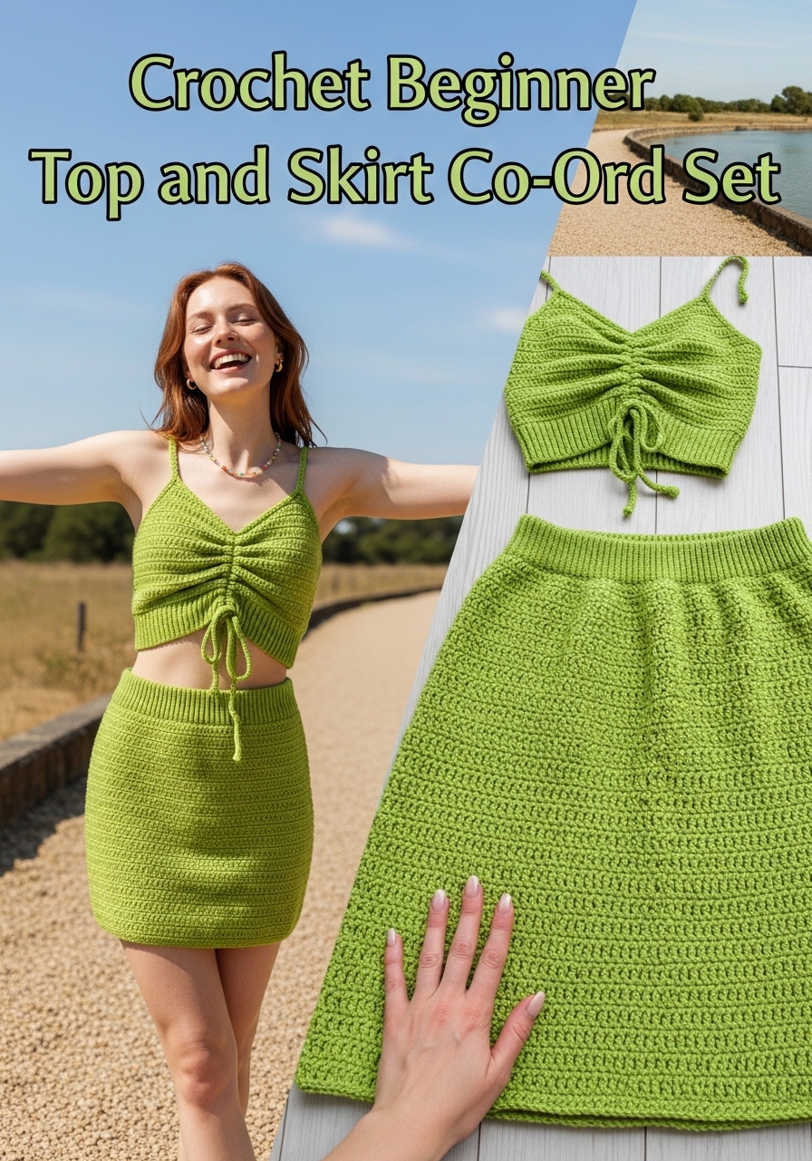 Crochet Beginner Top and Skirt Co-Ord Set