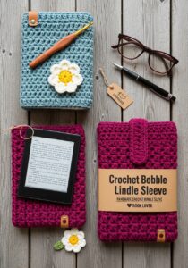 Crochet Bobble Kindle Sleeve