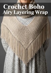Crochet Boho Airy Layering Wrap