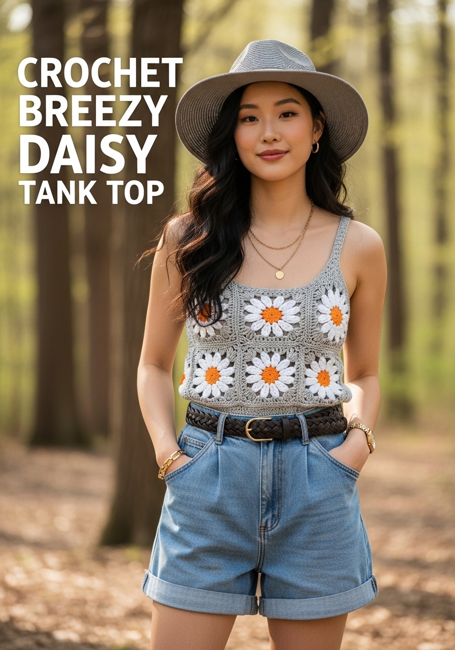 Crochet Breezy Daisy Tank Top