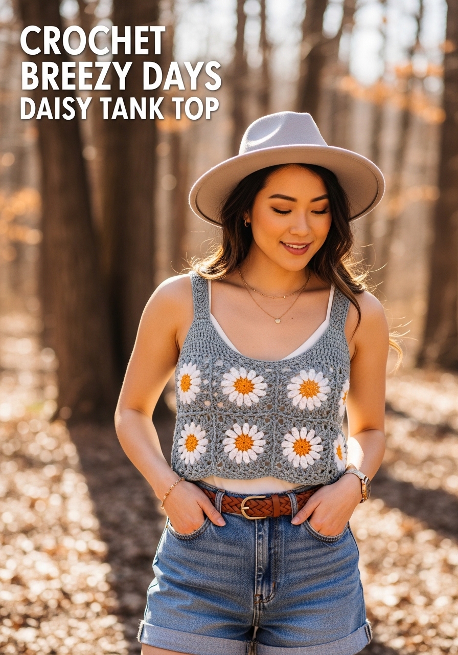 Crochet Breezy Days Daisy Tank Top