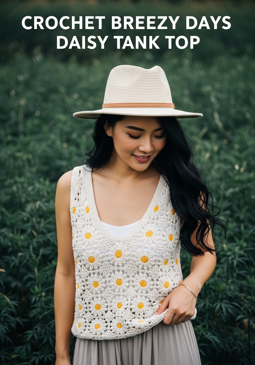 Crochet Breezy Days Daisy Tank Top