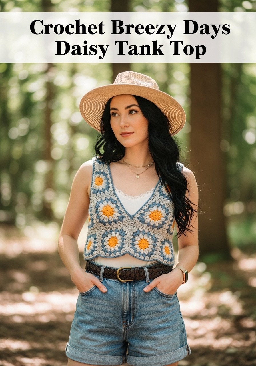 Crochet Breezy Days Daisy Tank Top