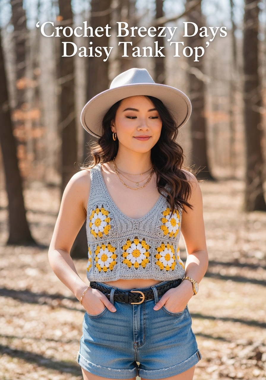 Crochet Breezy Days Daisy Tank Top