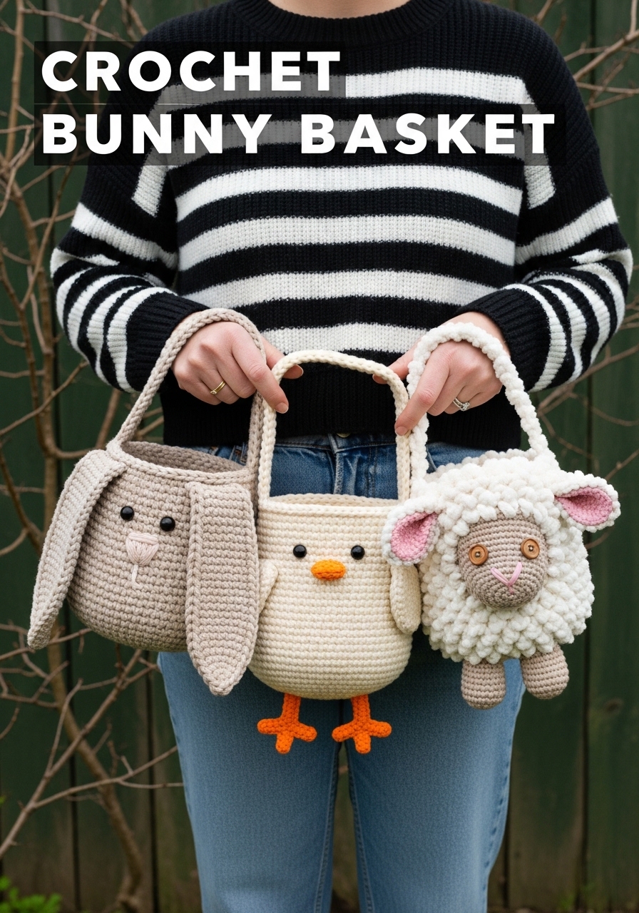 Crochet Bunny Basket