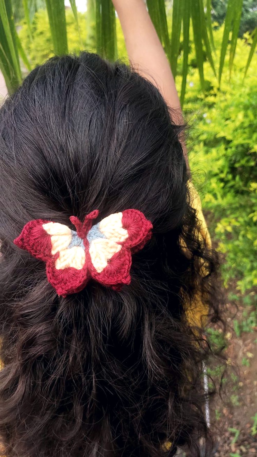 Crochet Butterfly Hair Clip