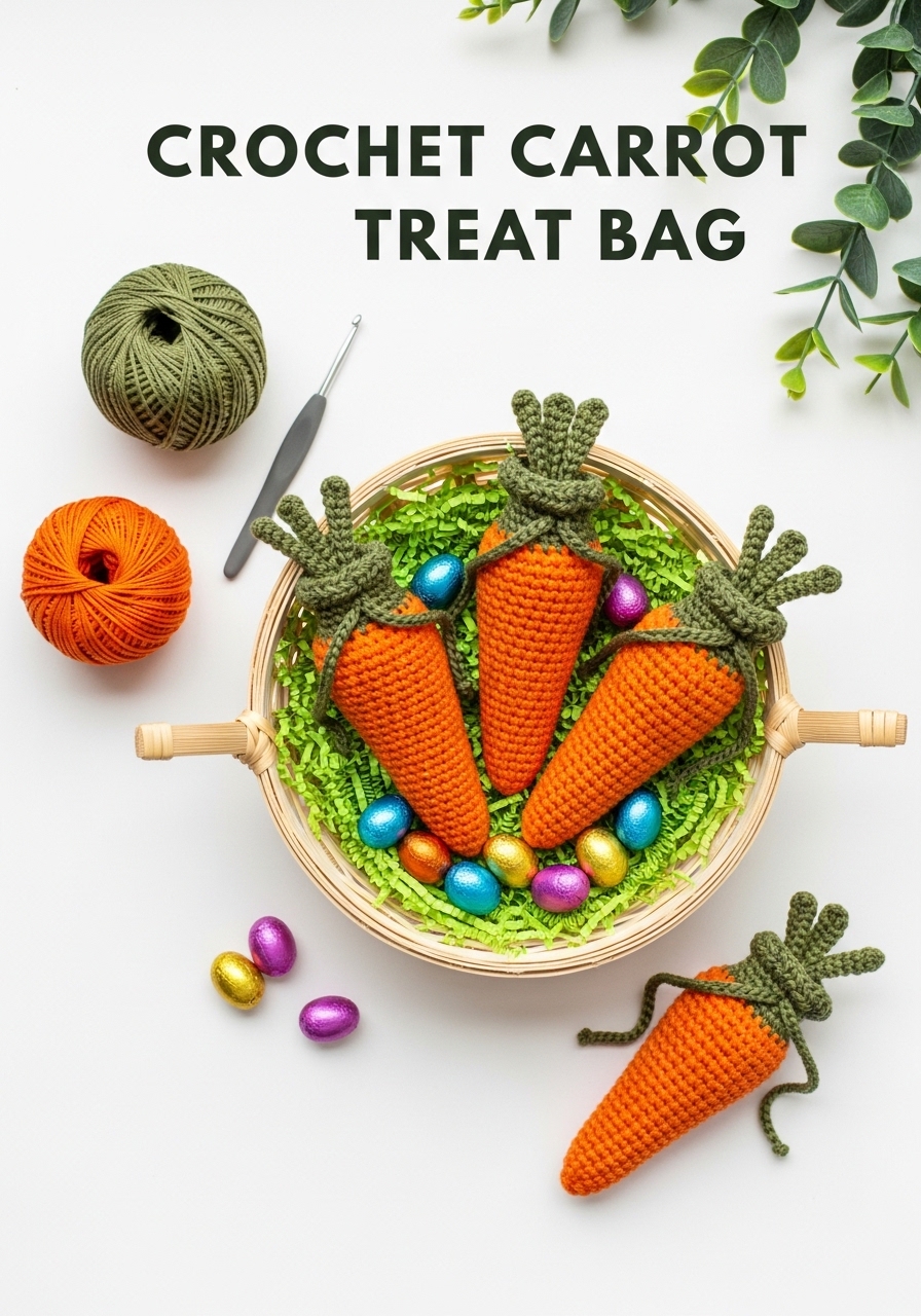 Crochet Carrot Treat Bag