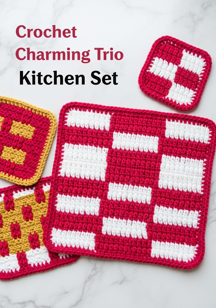 Crochet Charming Trio Kitchen Set
