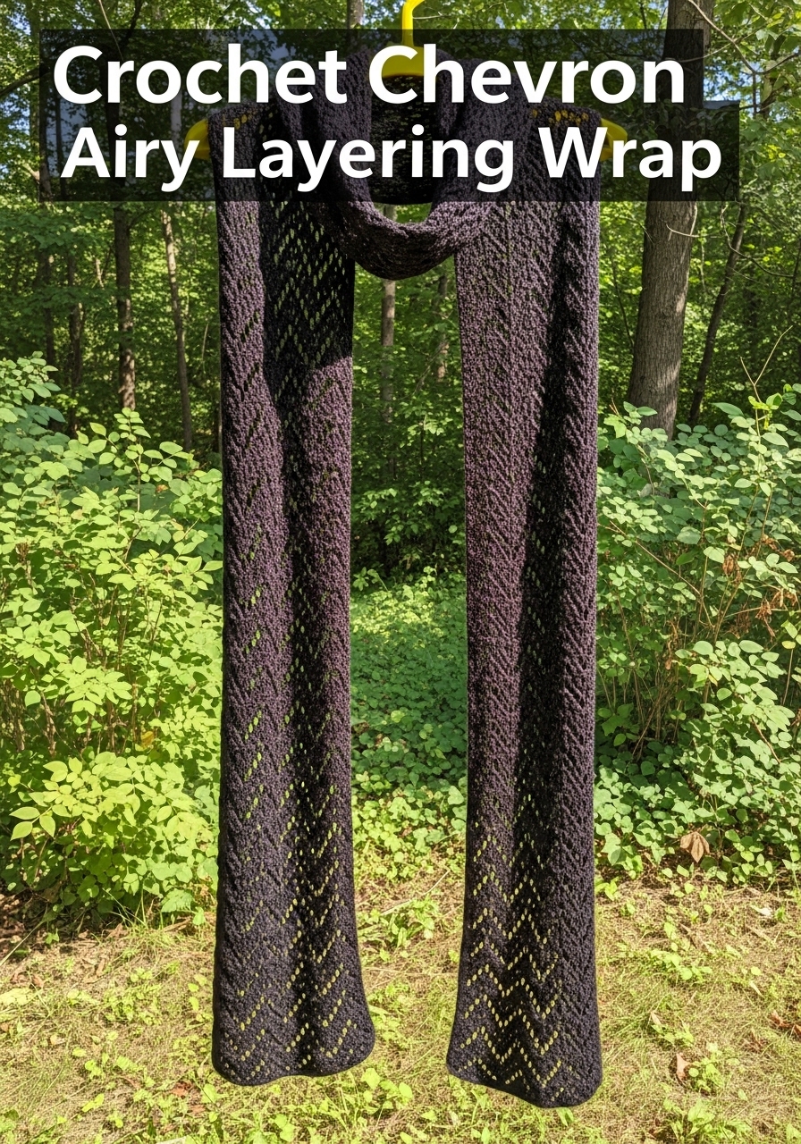 Crochet Chevron Airy Layering Wrap