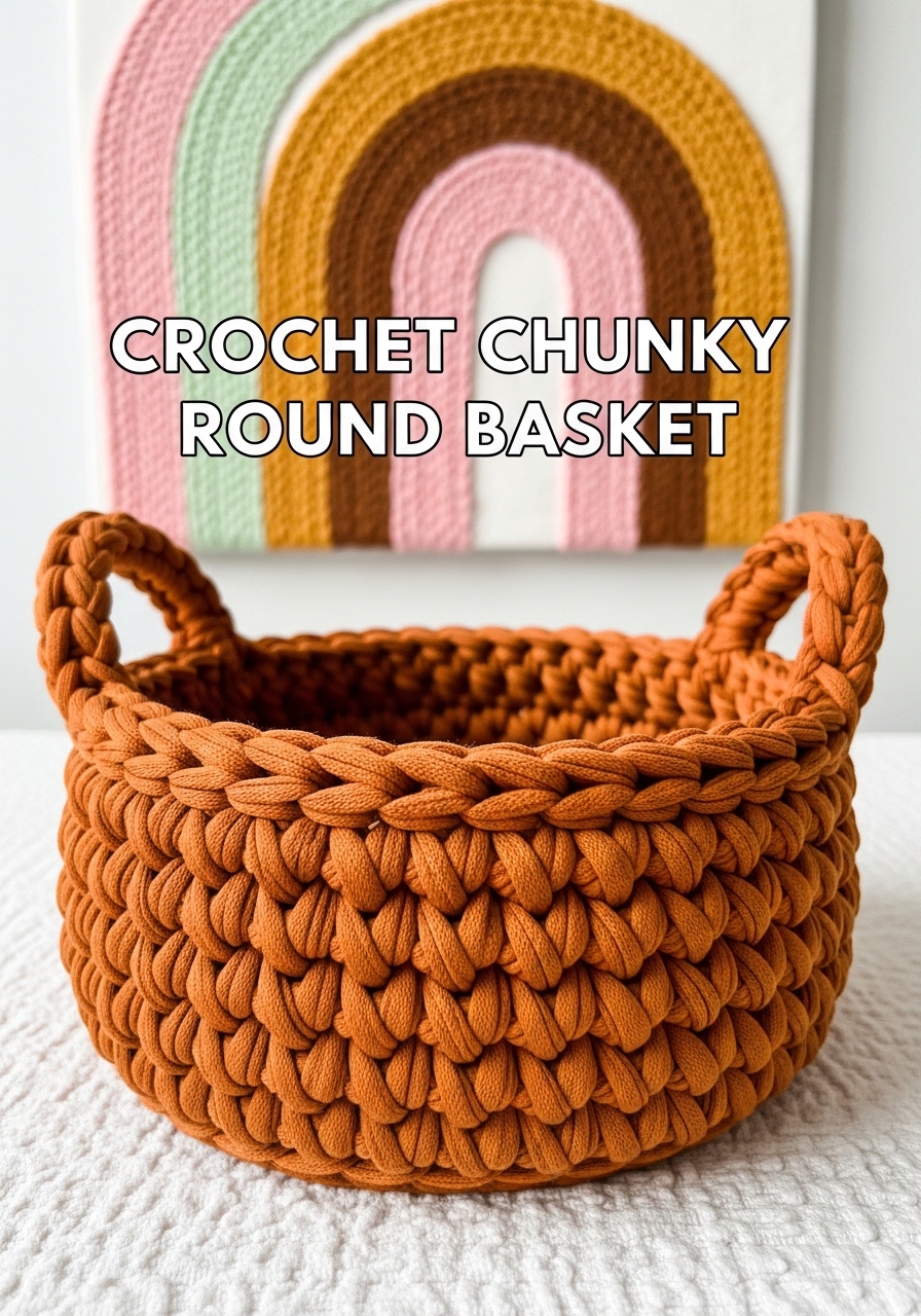 Crochet Chunky Round Basket