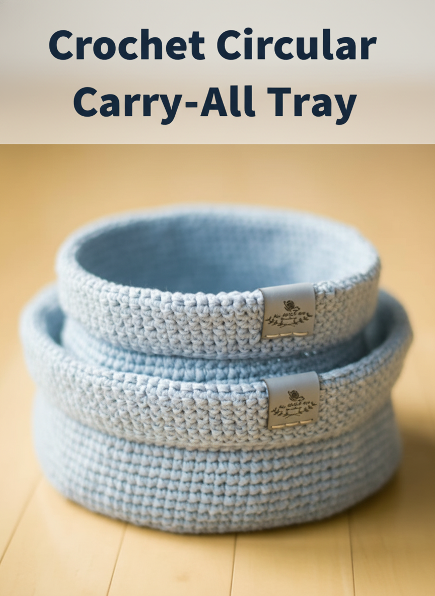 Crochet Circular Carry-All Tray