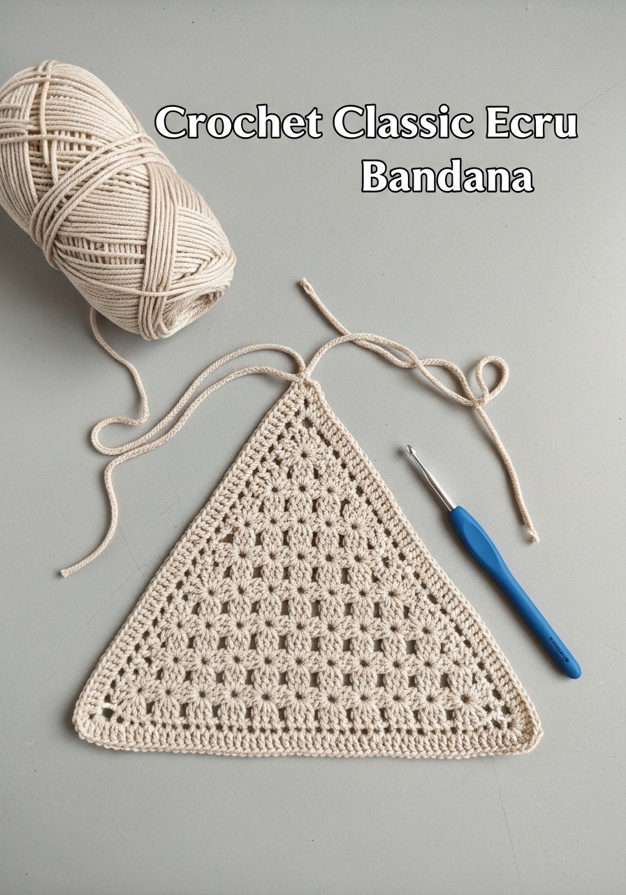 Crochet Classic Ecru Bandana