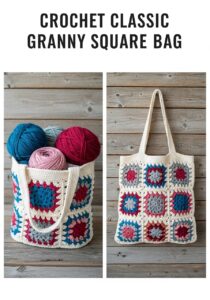 Crochet Classic Granny Square Bag