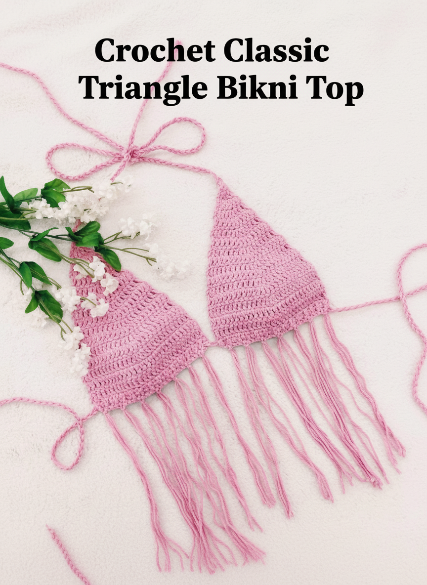 Crochet Classic Triangle Bikini Top
