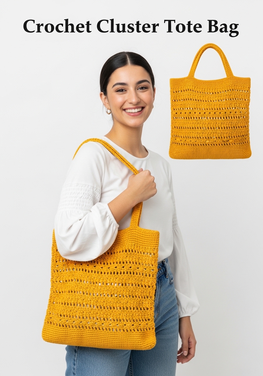 Crochet Cluster Tote Bag