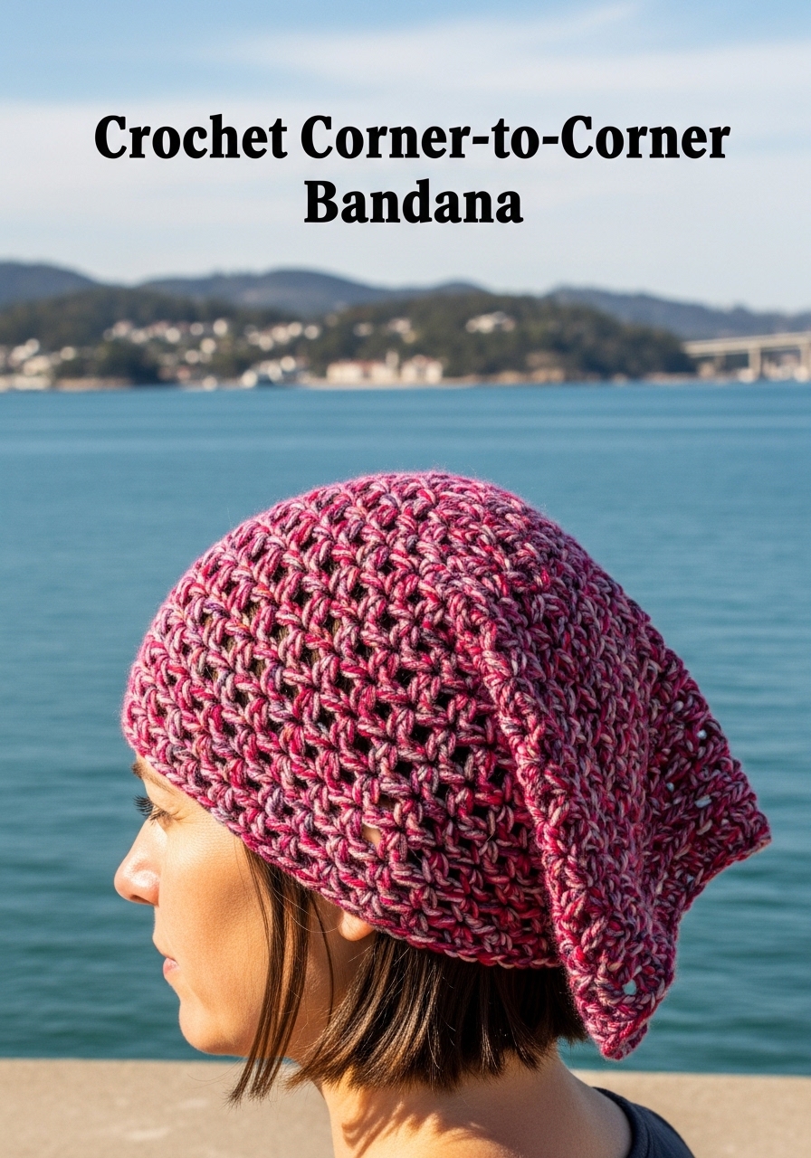 Crochet Corner-to-Corner Bandana