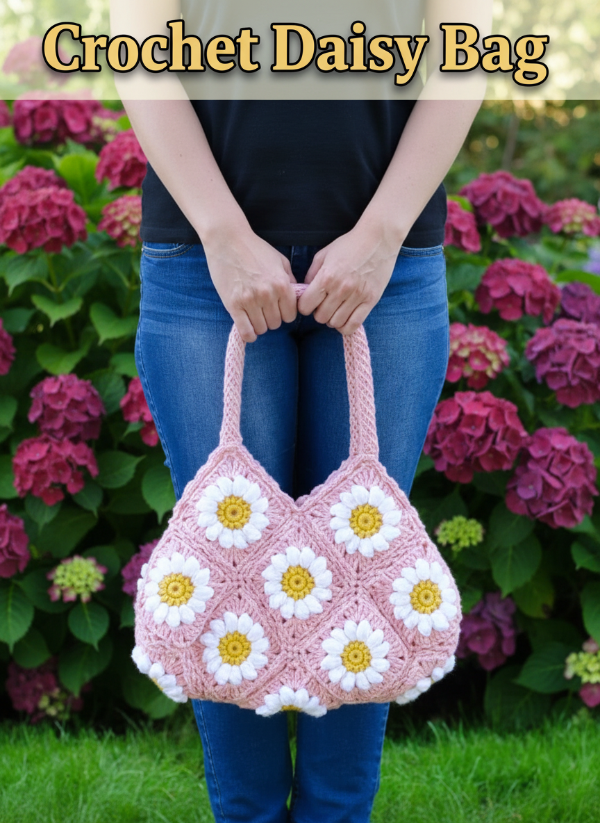 Crochet Daisy Bag