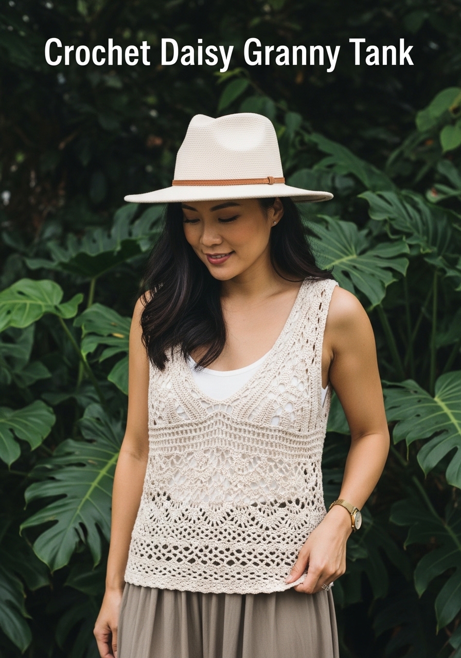 Crochet Daisy Granny Tank