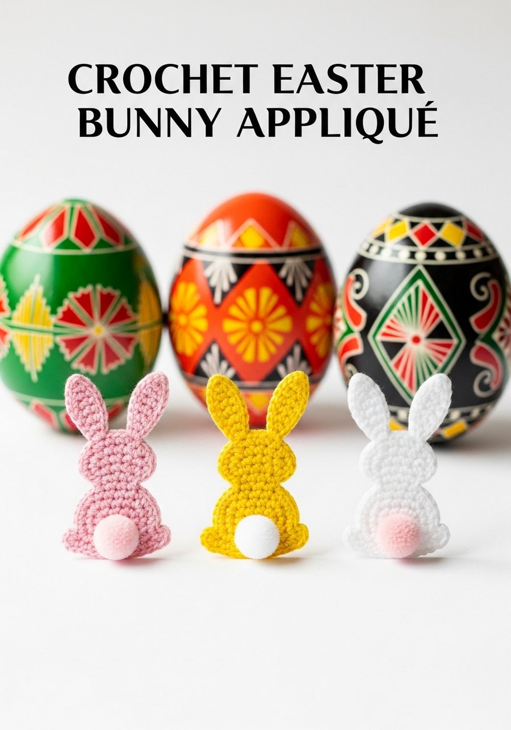 Crochet Easter Bunny Appliqué