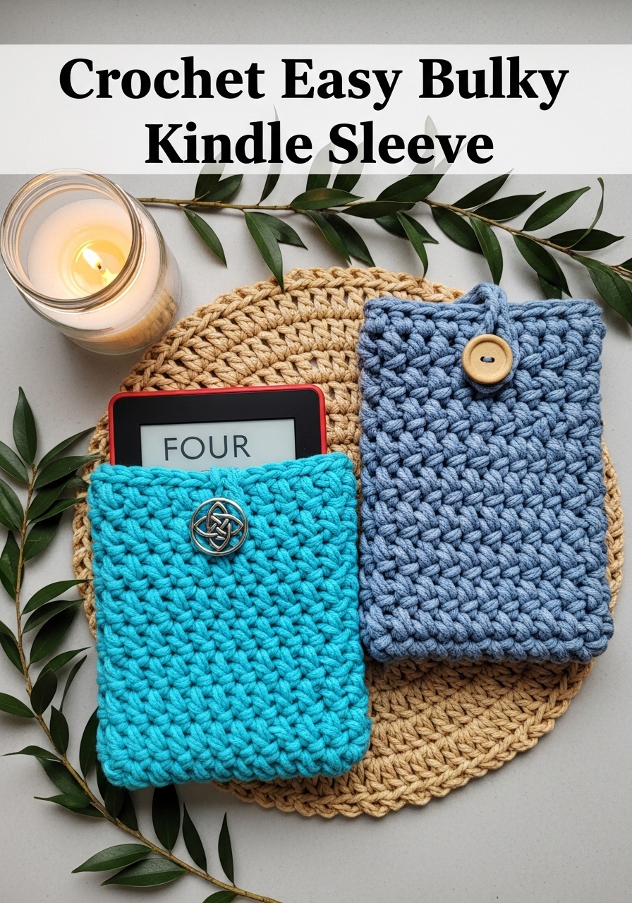 Crochet Easy Bulky Kindle Sleeve