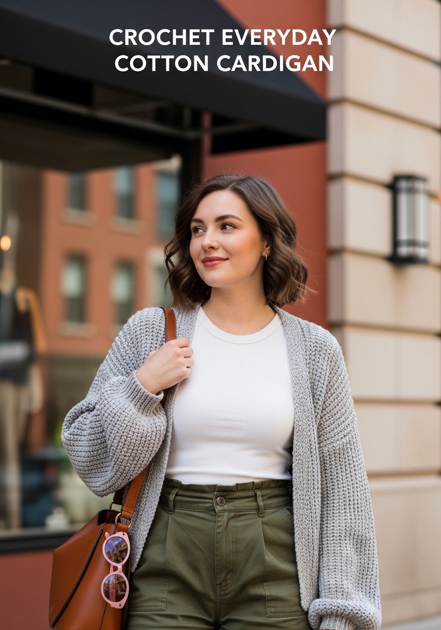 Crochet Everyday Cotton Cardigan