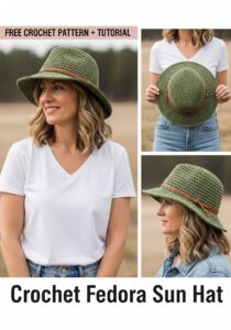 Crochet Fedora Sun Hat