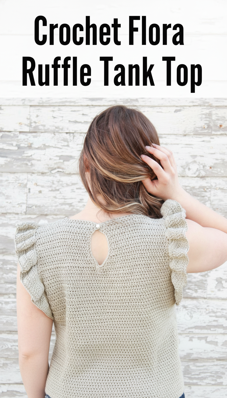 Crochet Flora Ruffle Tank Top