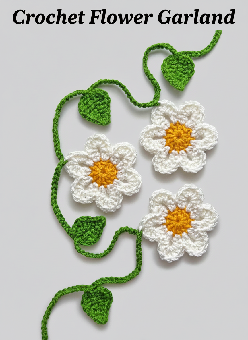 Crochet Flower Garland