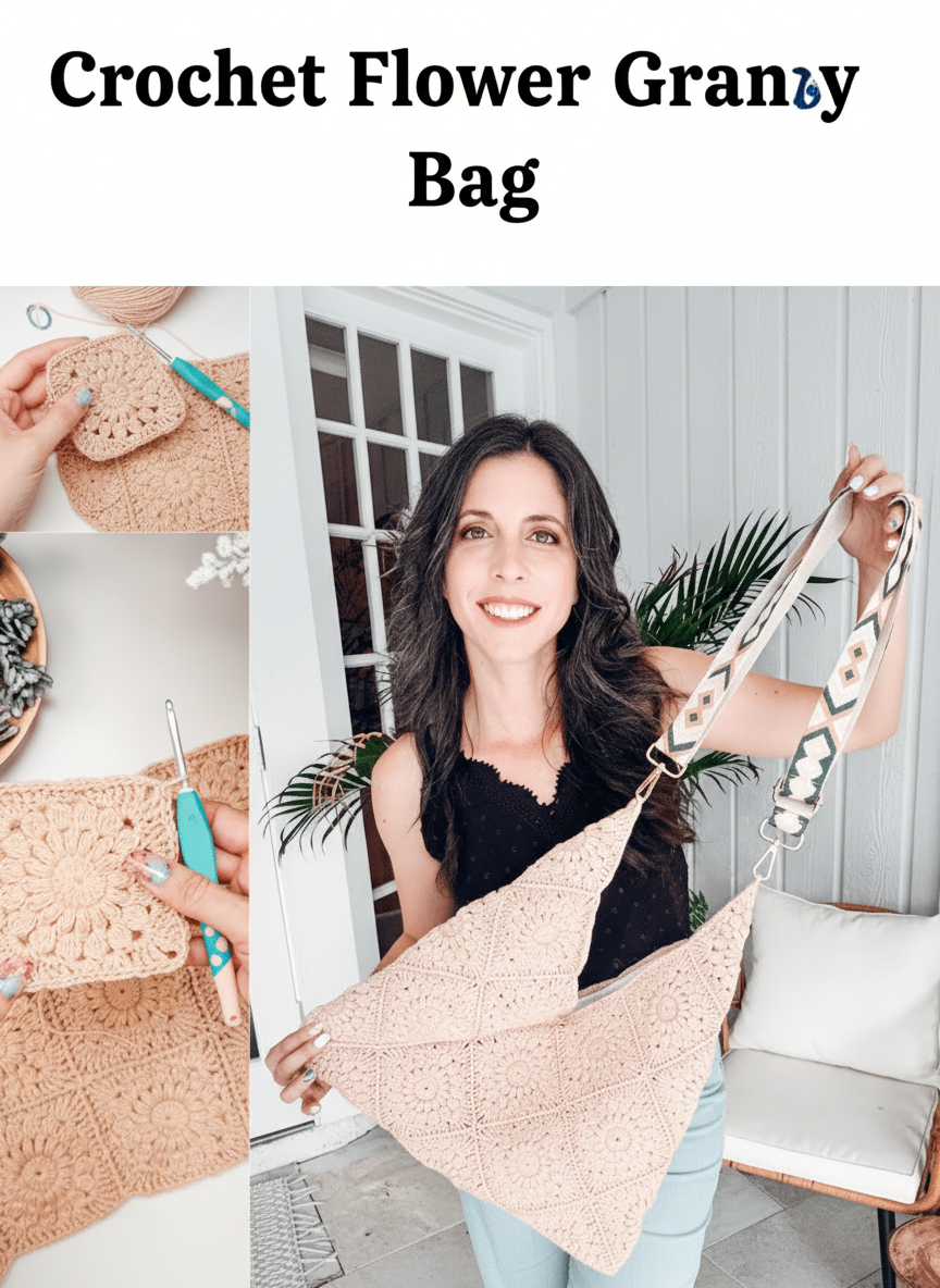 Crochet Flower Granny Bag