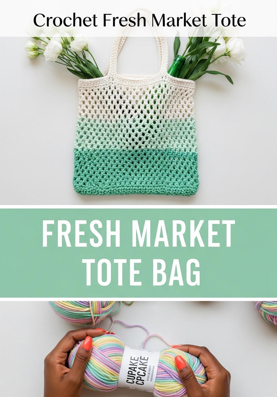 Crochet Fresh Market Tote