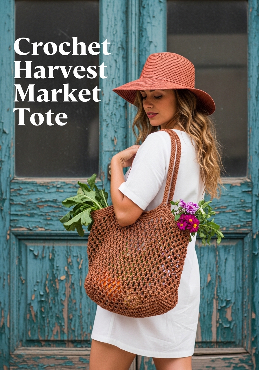 Crochet Harvest Market Tote