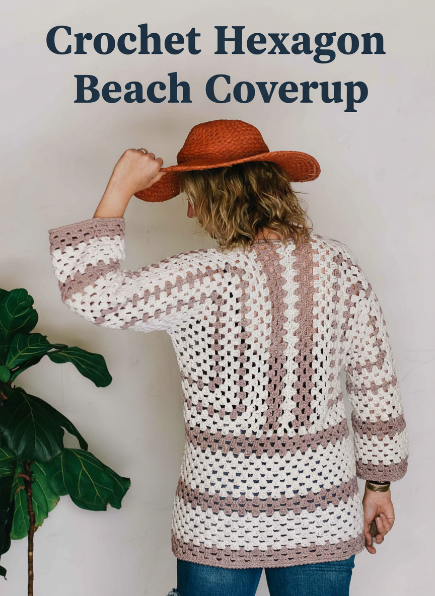 Crochet Hexagon Beach Coverup