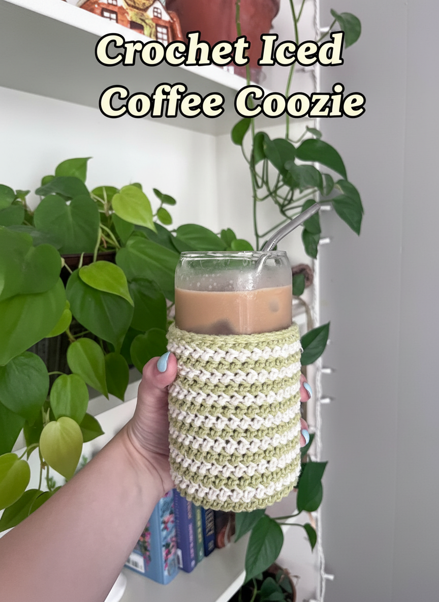 Crochet Iced Coffee Coozie