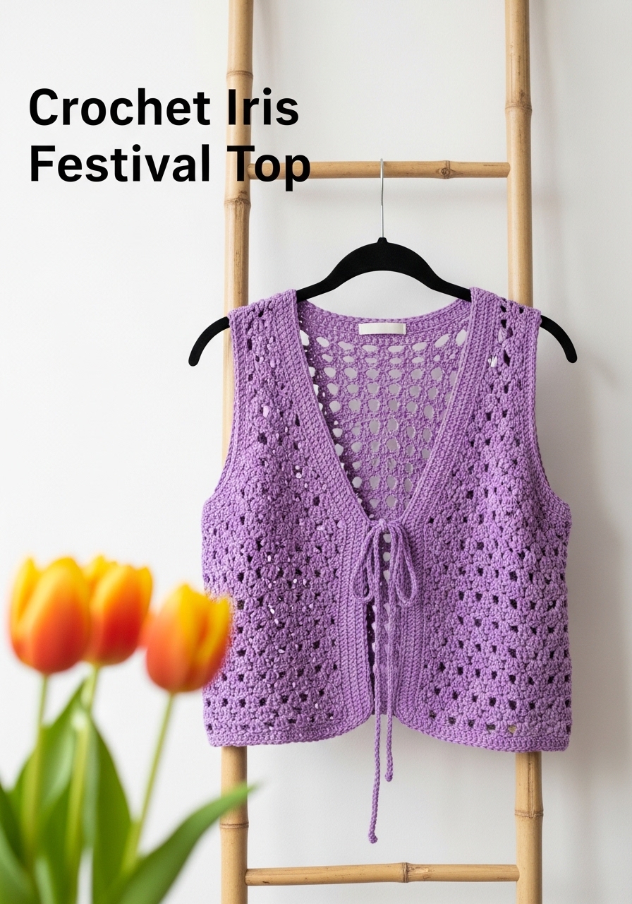 Crochet Iris Festival Top